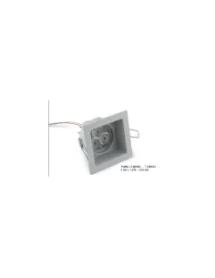 Spot métallique 15096 carré encastré en aluminium